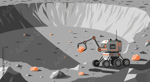 Automated Rover Collects Rock Samples on a Remote Planetary Surface