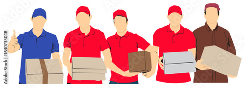 group of delivery guys