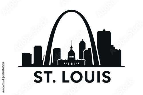 City skyline with iconic buildings and landmarks, St. Louis
