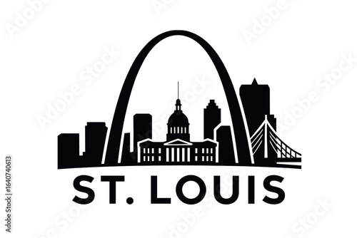 City skyline with iconic buildings and landmarks, St. Louis