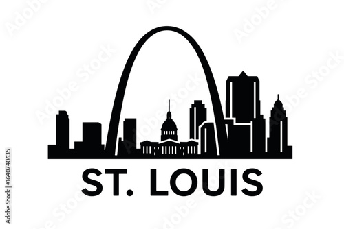 City skyline with iconic buildings and landmarks, St. Louis
