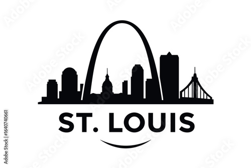 City skyline with iconic buildings and landmarks, St. Louis