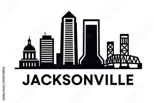 City skyline with iconic buildings and landmarks, Jacksonville