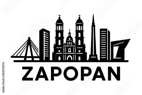 Zapopan city skyline with iconic buildings and landmarks