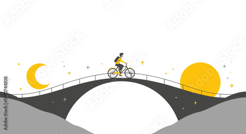 Cycling Between Day and Night A Conceptual Journey Under the Sun and Moon