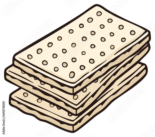 Stacked Rectangular Crackers with Small Circles Pattern