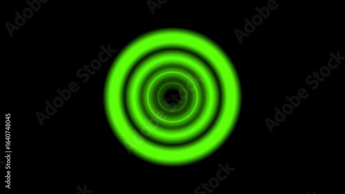 Glowing neon circle looping animation , Neon Digital Radio Wave Seamless loop. 4K video