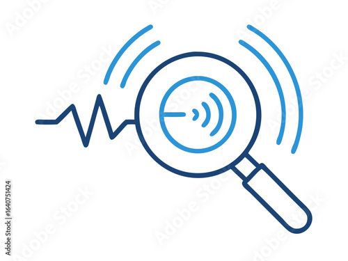 This high-quality Signal Analysis icon is a part of the Thin Line Vector icon series, featuring pixel perfect design and editable stroke capabilities. Perfect for use in data monitoring, signal proces