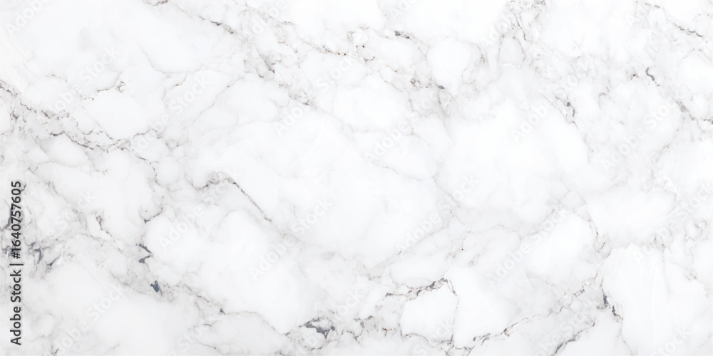 Obraz premium Marble background. White stone texture with gray shadow. Panoramic format. soft veined white marble background