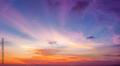 Fototapeta Naklejka Na Ścianę i Meble -  colorful dramatic sky with cloud at sunset.Sky clouds at sunset.
