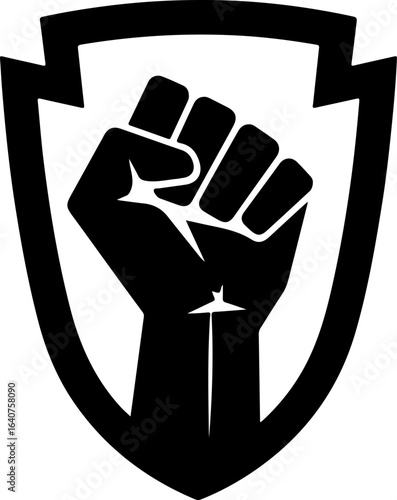 Power Fist Emblem icon vector bundle