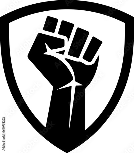 Power Fist Emblem icon vector bundle