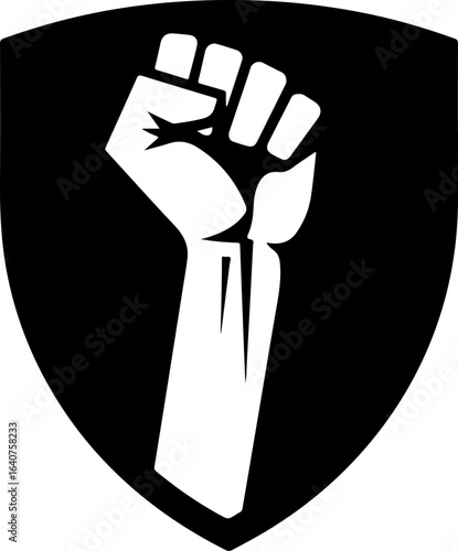 Power Fist Emblem icon vector bundle