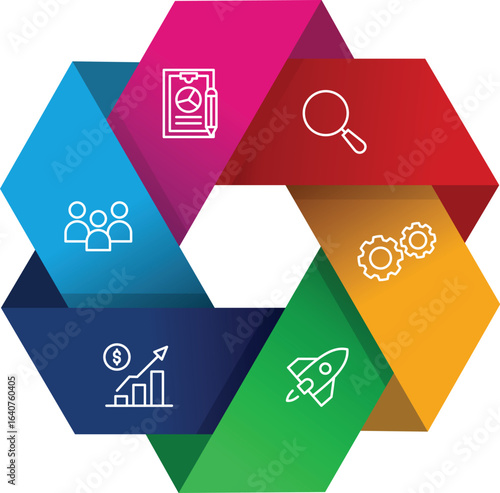Venn diagram business infographic circle chart template	