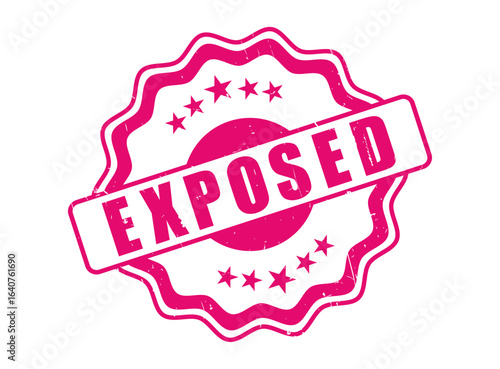 Exposed Rubber Stamp Seal with a Decorative Border