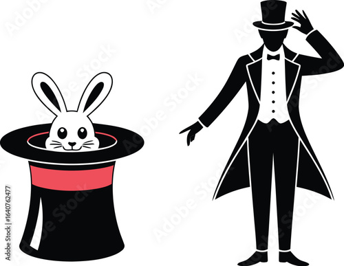 Magician conjures rabbits from hat, delighting audiences with magic