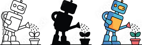 Robot nurturing plant growth, innovation in agriculture and tech