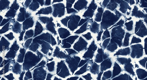 Abstract Indigo Tie-Dye Wallpaper: Generative AI Seamless Pattern Design