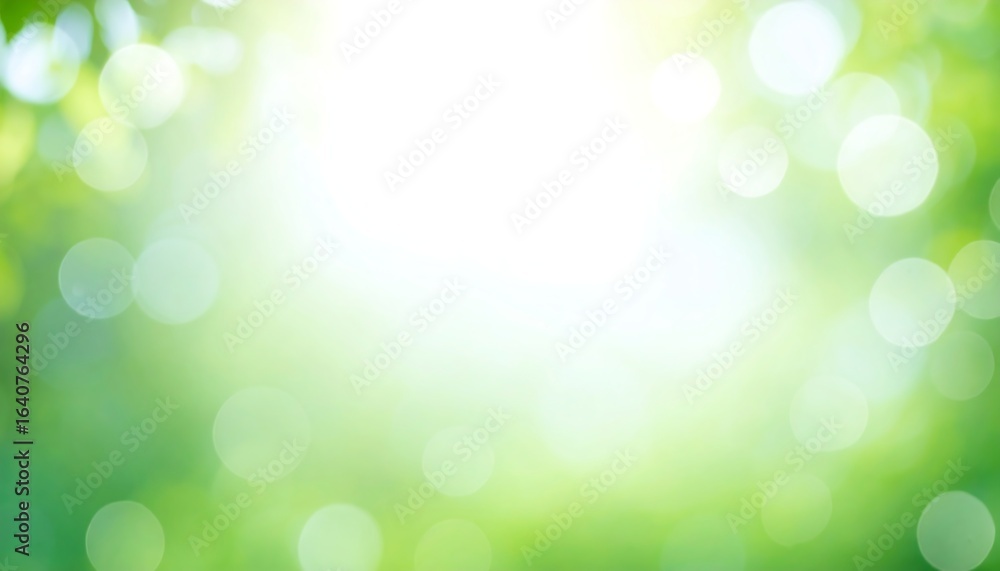 Fototapeta premium Blurred green bokeh background