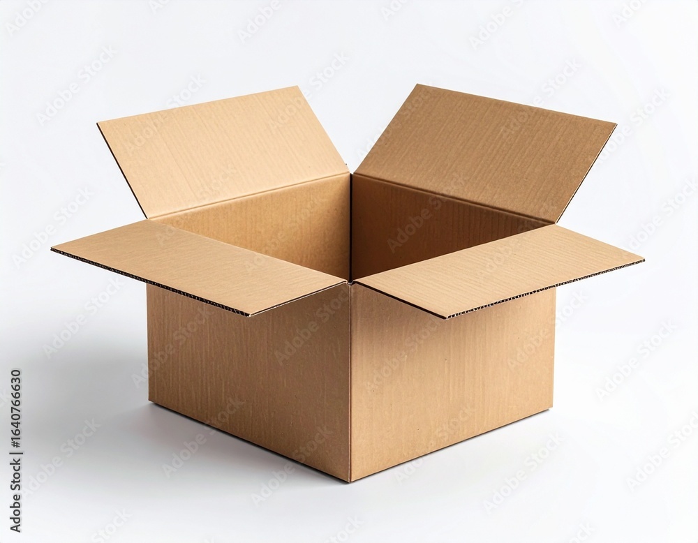Open Cardboard Box on white background Open Cardboard Box on white background