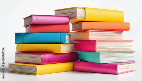 Wallpaper Mural Stacked colorful books Torontodigital.ca