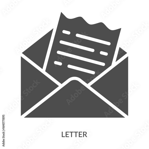 Letter Icon Line Style. Design Vector Illustration