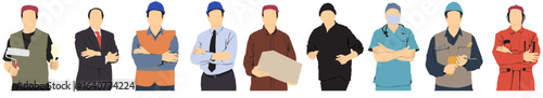 different people occupation vector illustration