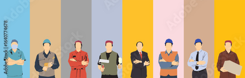 different people occupation half length