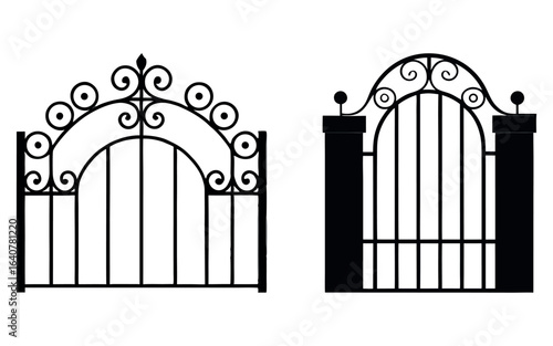 wrought iron gates, Forged gates. Wrought gate,