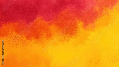 Abstract watercolor painting with vibrant red and orange hues.  Soft, blended colors create a gradient effect, with a transition from deep red to bright yellow-orange