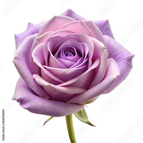 Purple rose isolated on transparent background