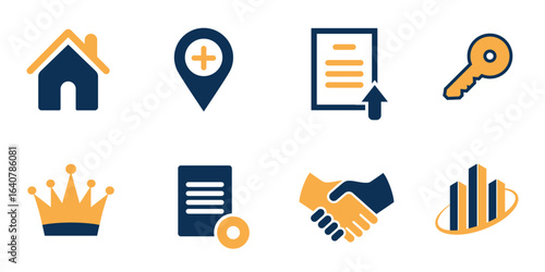 Real estate property housing architecture vector icons