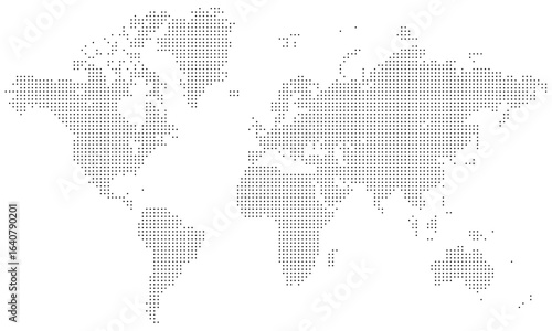 World map small dotted graphic pattern. Nations borders vector material. Global geography halftone pixels.