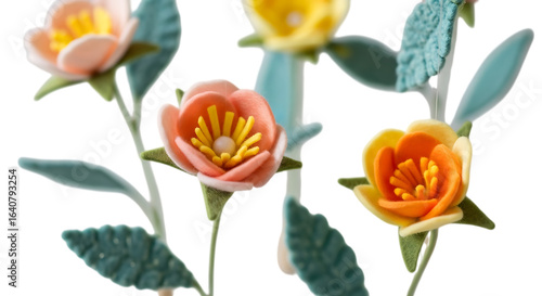 Wallpaper Mural Artificial flowers isolated on transparent background, decorative floral arrangement Torontodigital.ca