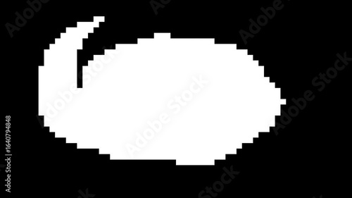 Black and white pixel transition