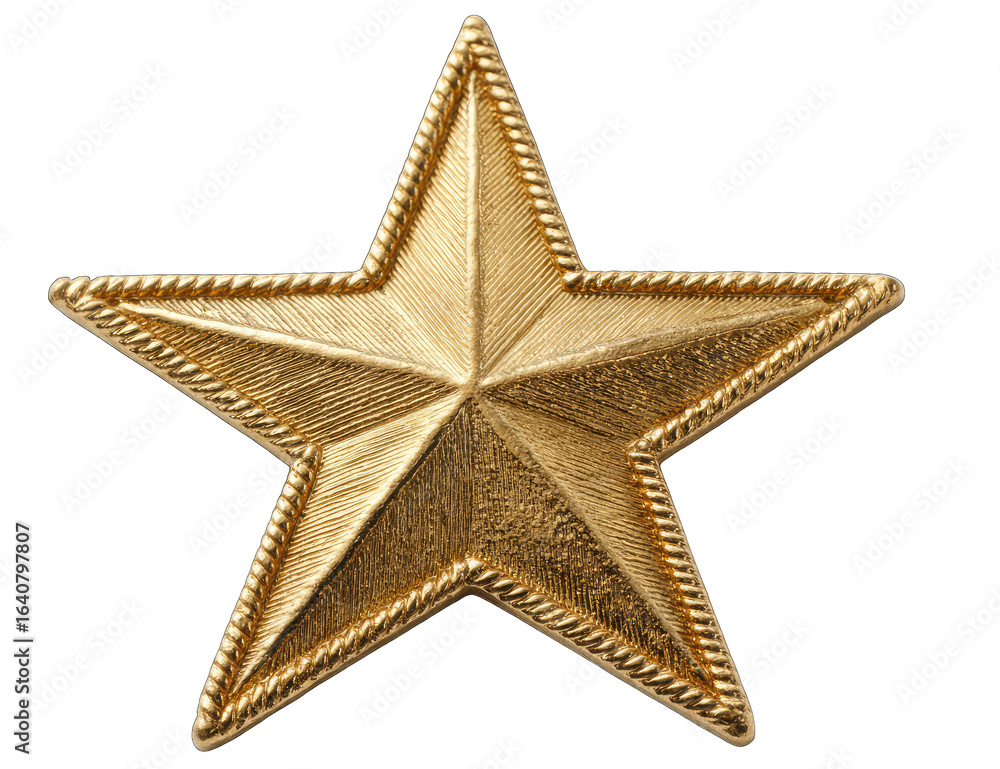Fototapeta premium Gold star, detailed, textured