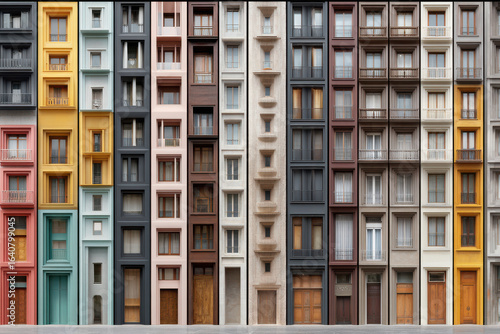 stunning exploration of modern architectural facades featuring intricate details and textures free of any human