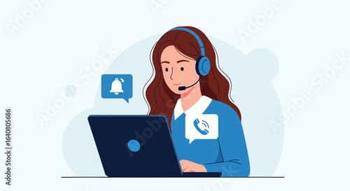 Professional Customer Service Representative Assisting Clients Via Online Support