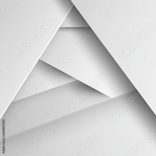 Wallpaper Mural Abstract geometric shapes in layered, light gray tones Torontodigital.ca