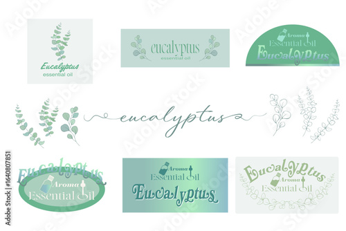 ユーカリ精油のロゴとイラスト