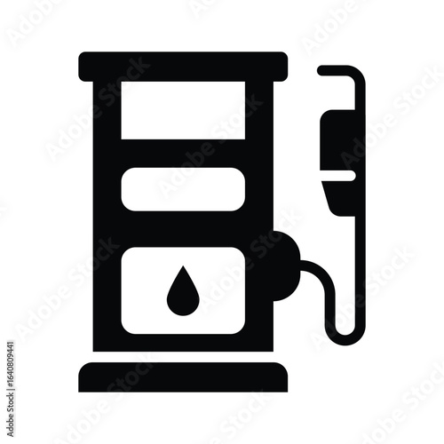 Grab this premium glyph style icon showing gas station