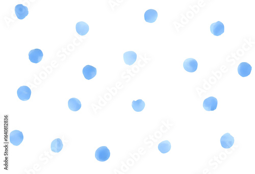 a wallpaper/background with blue watercolor dots isolated on a transparent background