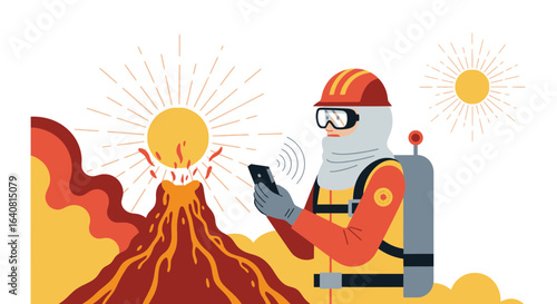 Volcano Monitoring And Communication By A Scientist Using A Mobile Phone