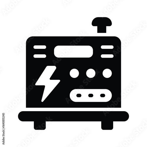 Generator icon creatively designed in glyph style