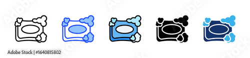 Soap Bar Icon Collection With Multiple Styles
