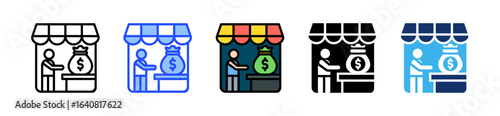Small Biz Fund Icon Collection With Multiple Styles