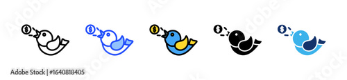 Early Bird Icon Collection With Multiple Styles