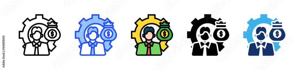 Obraz premium Equity Fund Icon Collection With Multiple Styles