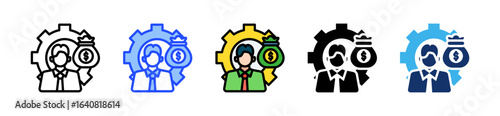 Equity Fund Icon Collection With Multiple Styles