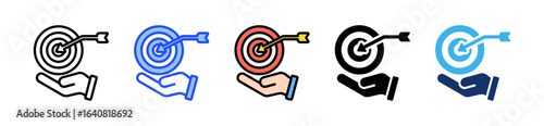 Stretch Goal Icon Collection With Multiple Styles